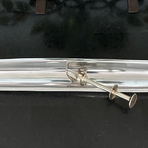 Rare Antique Silver Mechanical Tong/Claw With Pewter Olive/Pickle Tray. - Picture 5 of 10